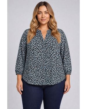 NYDJ Pintuck Blouse - Blue
