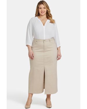 NYDJ High Rise Long Skirt - Natural