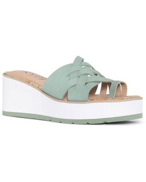 NYDJ Reesie Wedge Sandals In Jade - Multicolor