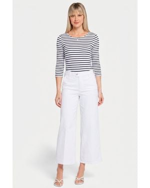 NYDJ Mona Wide Leg Trouser Ankle Jeans In Optic White