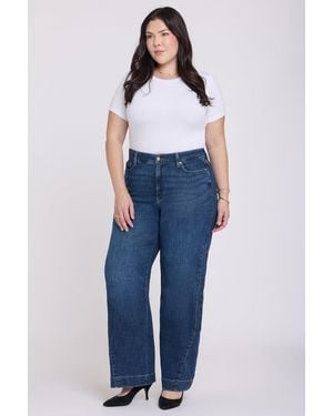 NYDJ Teresa Wide Leg Jeans - Blue