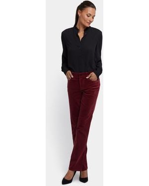 NYDJ Marilyn Straight Pants In Wild Currant - Red
