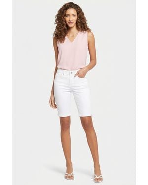 NYDJ Briella 11 Inch Shorts In Optic White