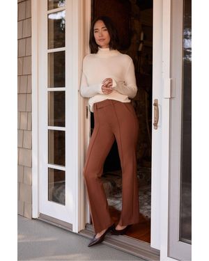 NYDJ High Rise Bootcut Trouser Pants In Mocha Bisque - Brown