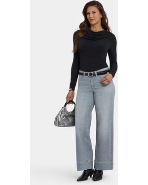 NYDJ Teresa Wide Leg Ankle Jeans In Silver Eiffel - Multicolor