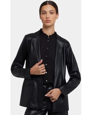 NYDJ Vegan Stretch Classic Blazer Jacket In Black