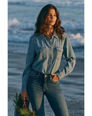 NYDJ Classic Shirt In Alyssum - Blue