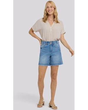 NYDJ Berkyn Relaxed Shorts In Vista Lakes - Blue