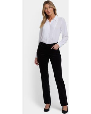 NYDJ Marilyn Straight Pants In Black - Red