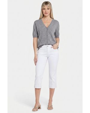 NYDJ Marilyn Straight Crop Jeans In Optic White - Multicolor