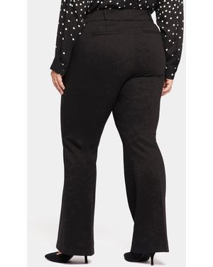 NYDJ Pull-on Flared Trouser Pants - Black