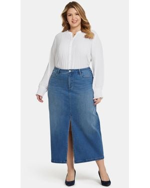 NYDJ High Rise Long Skirt - Blue