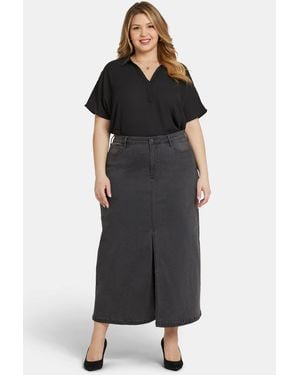NYDJ High Rise Long Skirt - Black