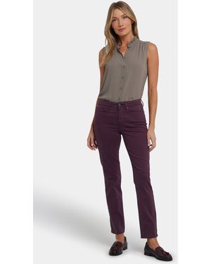 NYDJ Sheri Slim Jeans In Fig - Blue