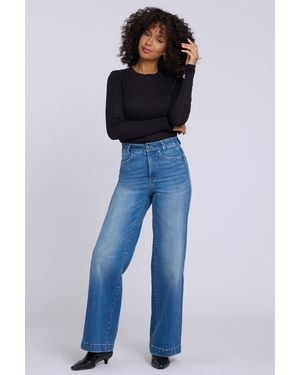 NYDJ Teresa Wide Leg Jeans In Phlox - Blue