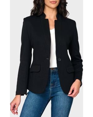 NYDJ Notch Collar Blazer In Black By Gibsonlook