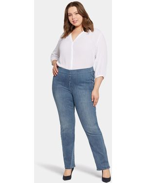 NYDJ Pull-on Straight Jeans - Blue