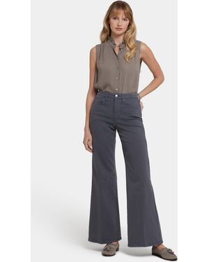 NYDJ Mia Palazzo Jeans In Vintage Charcoal - White
