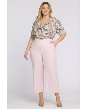 NYDJ Wide Leg Cargo Capri Pants - Blue