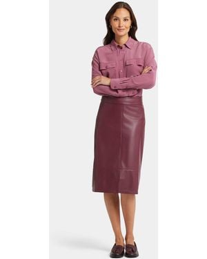 NYDJ Faux A-line Skirt In Tavern - Black