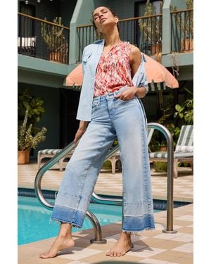 NYDJ Teresa Wide Leg Ankle Jeans In Oasis Sand - Black