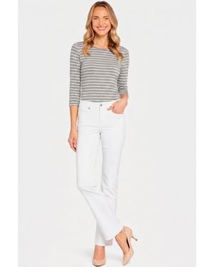 NYDJ Marilyn Straight Jeans In Optic White