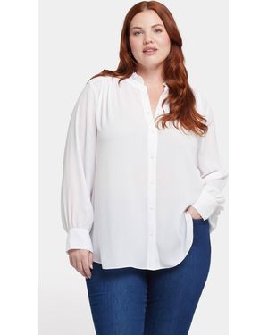 NYDJ Ruffle Neck Blouse - Multicolor