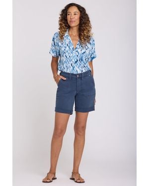 NYDJ Diana Relaxed Shorts In Vintage Navy - Blue
