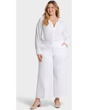 NYDJ Mona Wide Leg Trouser Ankle Jeans - Gray