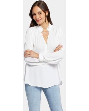 NYDJ Hannah Blouse In Optic White