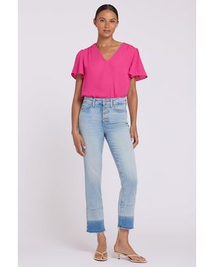 NYDJ Sheri Slim Straight Ankle Jeans In Oasis Sand - Pink