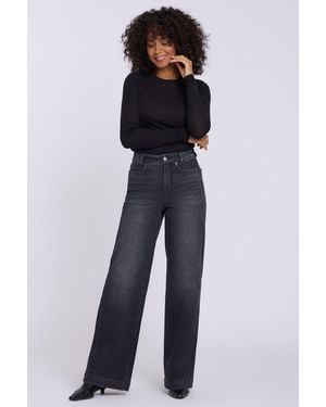 NYDJ Teresa Wide Leg Jeans In Black Star - Blue