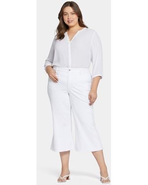 NYDJ Patchie Wide Leg Capri Jeans - White