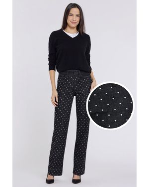 NYDJ Marilyn Straight Jeans In Black Rinse