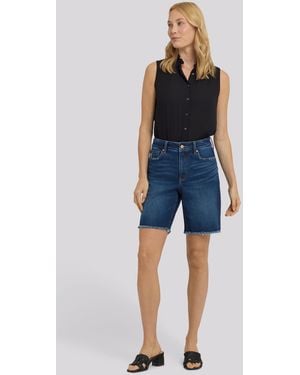 NYDJ Erin Relaxed Shorts In Sunset Villa - Blue