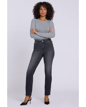 NYDJ Sheri Slim Straight Jeans In Black Star - Blue