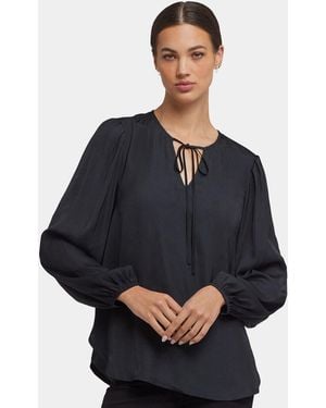 NYDJ Elsie Blouse In Black - Blue