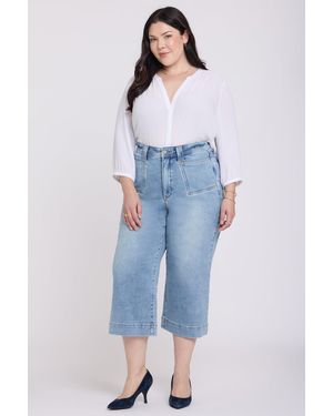 NYDJ Brigitte Wide Leg Capri Jeans - Blue