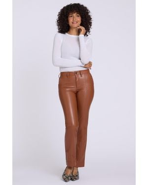 NYDJ Vegan Marilyn Straight Pants With Band Hems - White