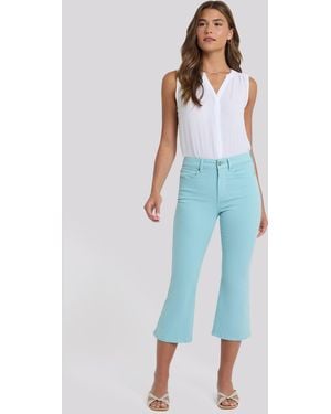 NYDJ Monica Kick Flare Crop Jeans In Aqua Haze - White