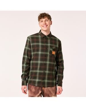 Oakley Herren Tc Skull Flannel Shirt - Grün