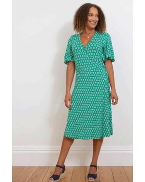 Kite Highcliffe Jersey Wrap Dress Fleur - Green