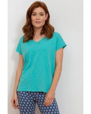 Kite Coombe Slub Jersey Top Duck Egg - Blue