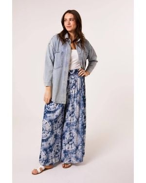 Blue Vanilla Elasticated Waist Trousers - Blue