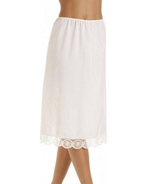 CAMILLE 26" Half Slip Lace Trim Underskirt - Natural