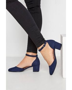 Long Tall Sally Block Heel Court Shoes - Black