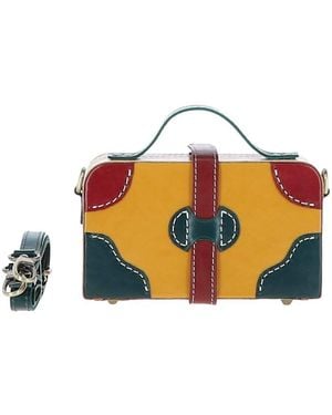 Ashwood Leather 'Adelaide' Leather Shoulder Bag - Yellow