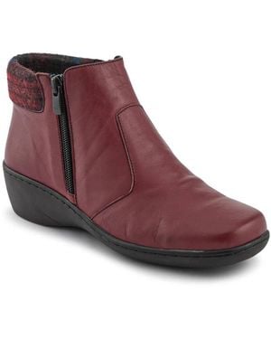 Pavers Wide-Fit Leather Lightweight Ankle Boots - Purple