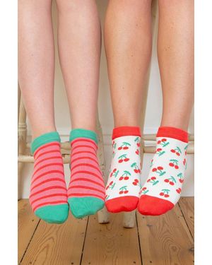 Kite Cherry Friends Trainer Socks - Red