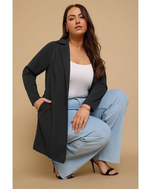 Yours Longline Blazer - Blue